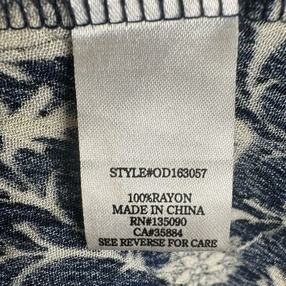 Others Follow Alura Navy Blue Floral Print Swing Dress Size Medium - Picture 6 of 6